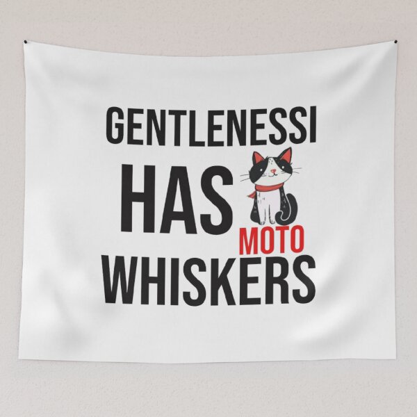 Item preview, Gentleness Has Moto Whiskers Cute Cat T-Shirt | Funny Cat Lover Gift designed and sold by PrintforDesign.