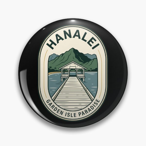 Item preview, Hanalei Kauai Hawaii Vintage Travel Emblem designed and sold by k3rstman1.