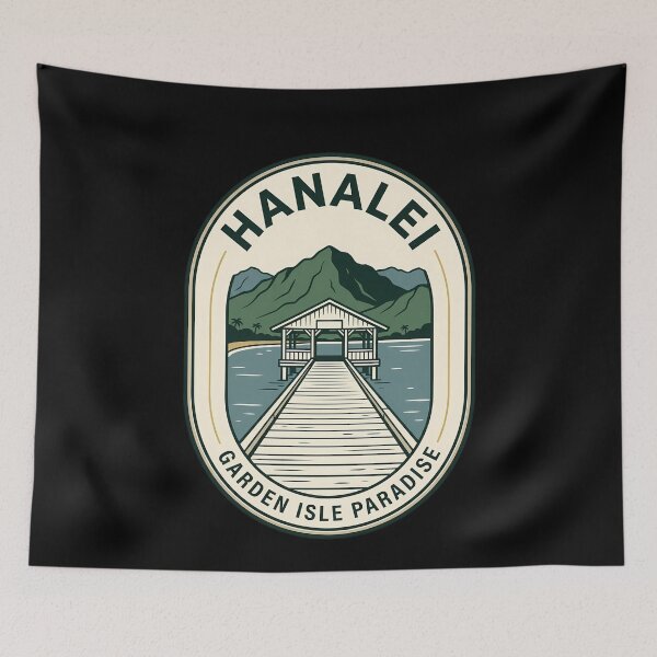 Item preview, Hanalei Kauai Hawaii Vintage Travel Emblem designed and sold by k3rstman1.