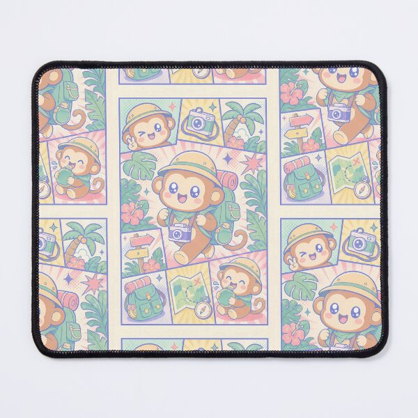 Item preview, Kawaii Tropical Backpacker Monkey designed and sold by Gift Phrase Studio.