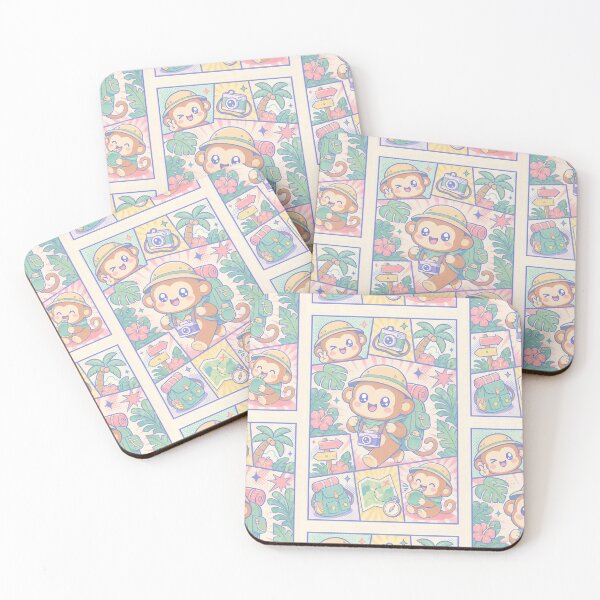 Item preview, Kawaii Tropical Backpacker Monkey designed and sold by Gift Phrase Studio.