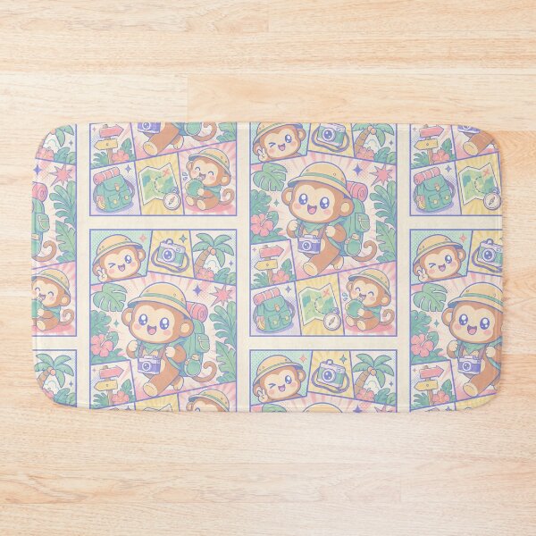 Item preview, Kawaii Tropical Backpacker Monkey designed and sold by Gift Phrase Studio.