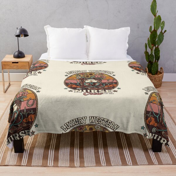 Item preview, Retro Luxury Western Nurse Crew Cowboy Boots Flowers Medical Gift T-Shirt designed and sold by PACS0011.
