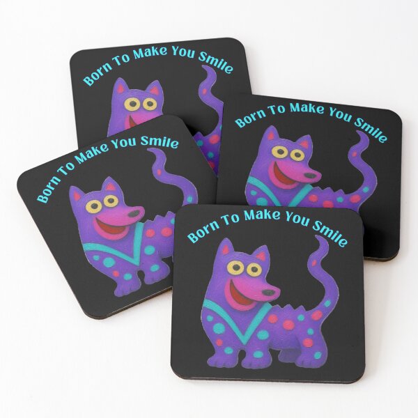 Item preview, Born To Make You Smile - Cute Whimsical Purple Dog designed and sold by PatykArt.