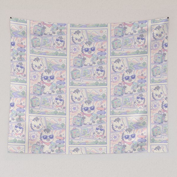 Item preview, Kawaii Zebra Road Trip designed and sold by Gift Phrase Studio.