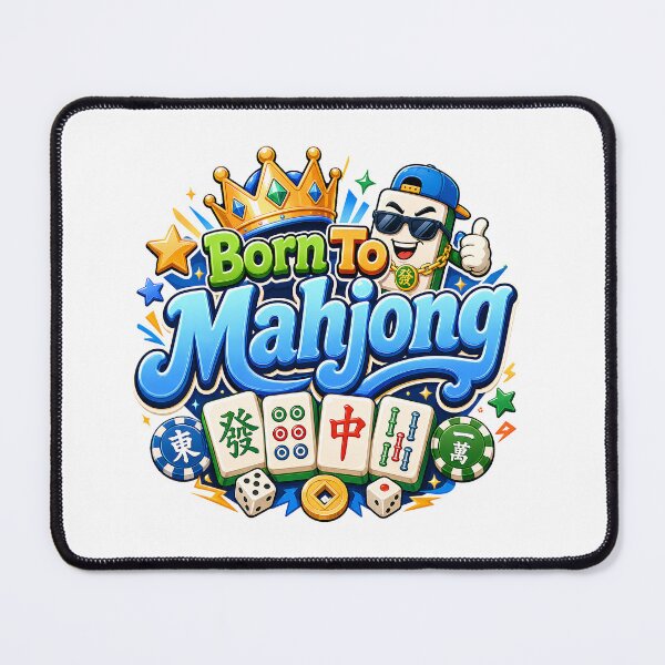 Item preview, Born To Mahjong Funny Male Mahjong Player Design designed and sold by WHDProduction45.