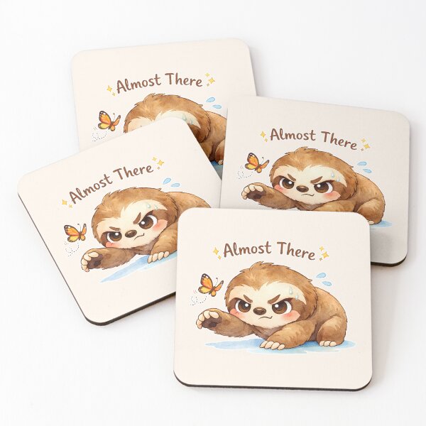 Item preview, Cute Kawaii Sloth | Almost There Funny Sloth Gift for Sloth Lovers | Watercolor Lazy Animal  designed and sold by stylishdzign.