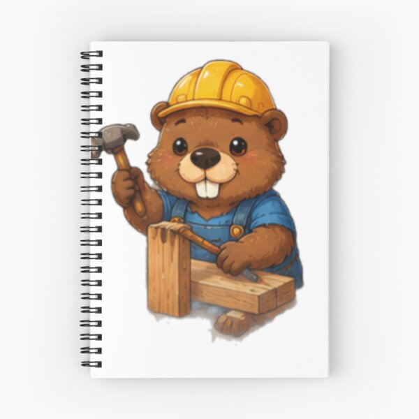 Item preview, Cute Beaver Carpenter Kawaii Construction Worker designed and sold by DailyDoodlesBySumbul.