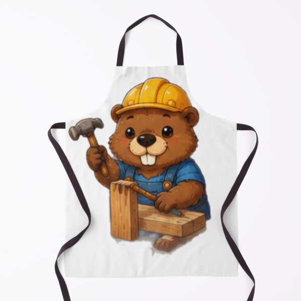 Item preview, Cute Beaver Carpenter Kawaii Construction Worker designed and sold by DailyDoodlesBySumbul.