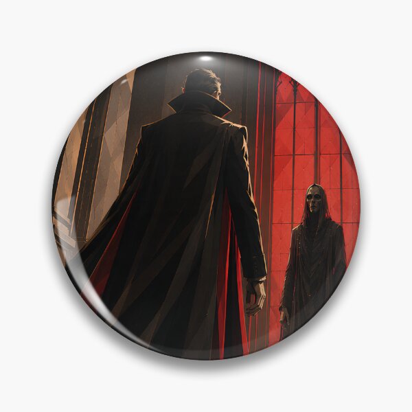 Item preview, Dracula Faces the Red Death | Gothic Art Deco Literary Crossover designed and sold by Extravanganzza.
