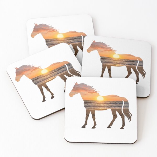 Item preview, Stallion Facing the Ocean at Sunset designed and sold by OTSC.