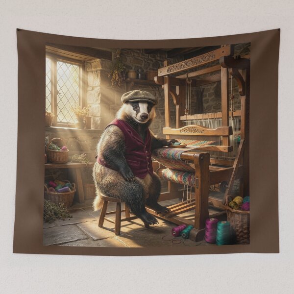 Item preview, Badger Makes a Living at the Loom designed and sold by Tridentulus.