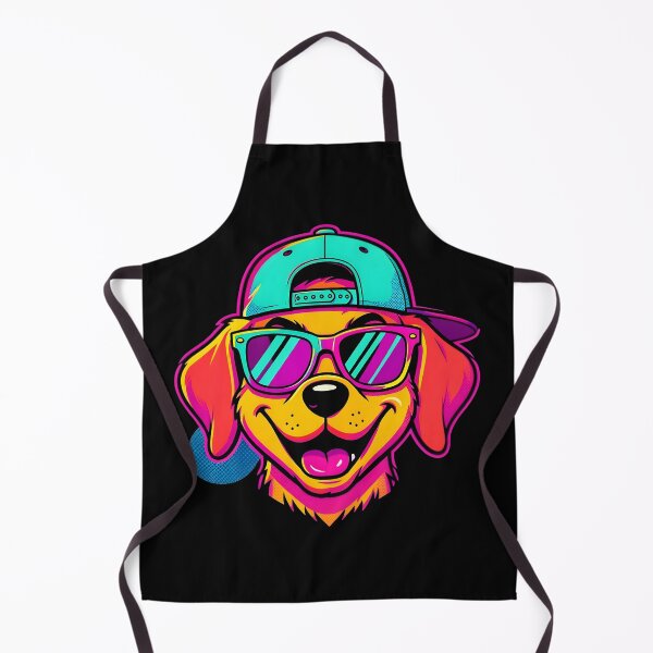 Item preview, Cool Golden Retriever Dog Wearing Sunglasses Retro Synthwave 90s designed and sold by KCasual.