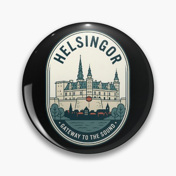 Item preview, Helsingor Denmark Kronborg Castle Vintage Travel Emblem designed and sold by k3rstman1.