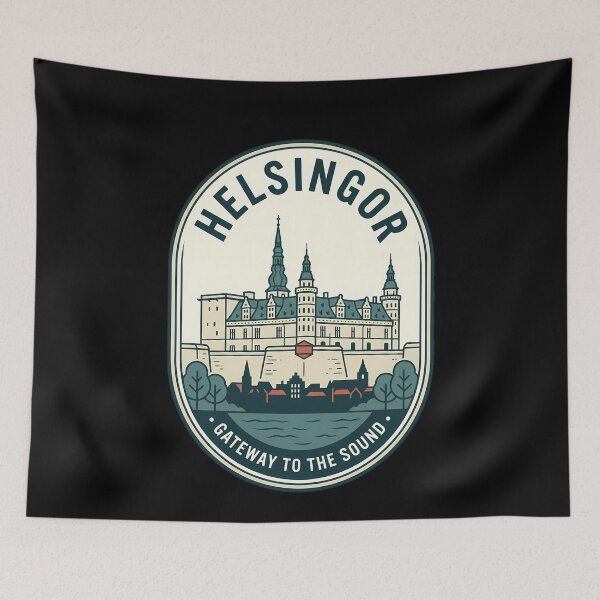 Item preview, Helsingor Denmark Kronborg Castle Vintage Travel Emblem designed and sold by k3rstman1.
