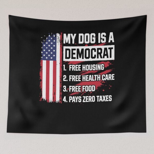 Item preview, My Dog is A Democrat Free Housing designed and sold by varioarts.
