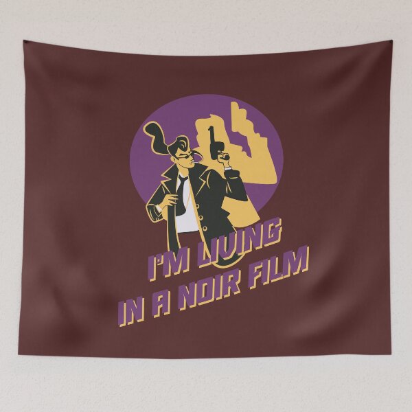 Item preview, I’m Living in a Noir Film Vintage Detective Illustration designed and sold by beboplab.