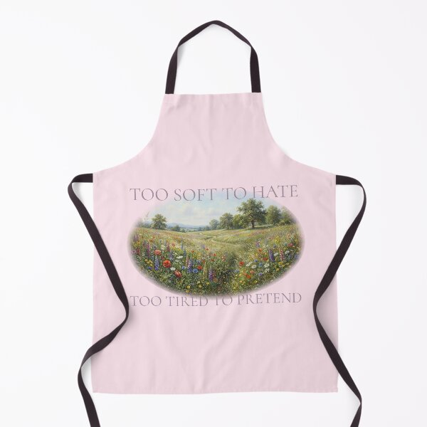 Item preview, Too Soft to Hate Too Tired to Pretend — Wildflower Meadow Cottagecore Quote | Soft Life Art Print designed and sold by ArtofDari.