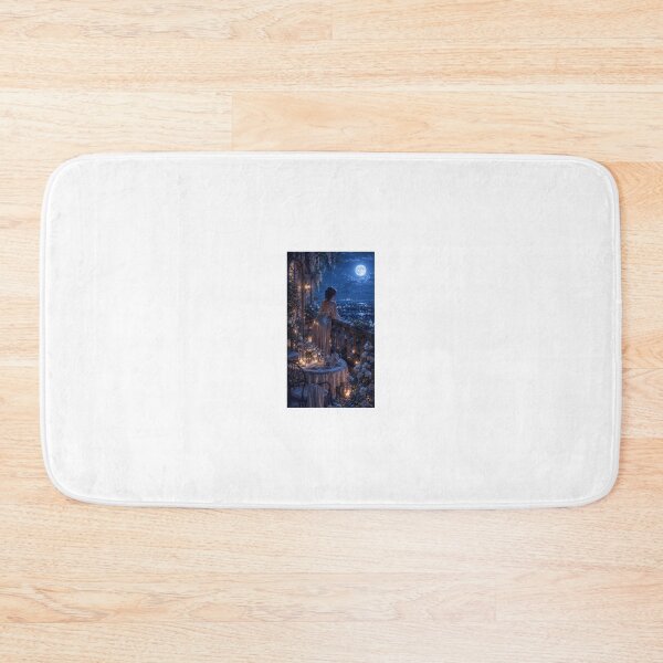 Item preview, Moon Garden Balcony Romantic Moonlit Art designed and sold by TaiwoDesigns.