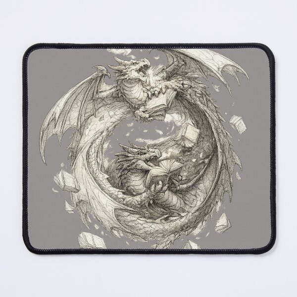 Item preview, Book Dragon Yin Yang - Fantasy Sketch Design designed and sold by DreamCloths12.