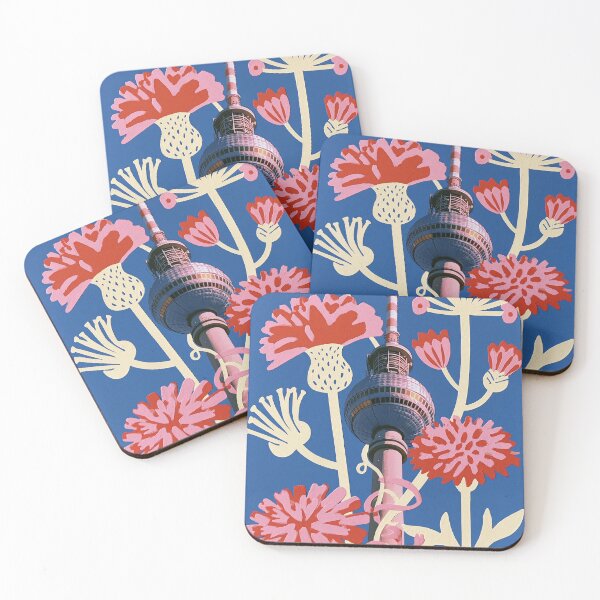 Item preview, Berlin TV Tower Colorful Flower Art designed and sold by Kunst&Kontrast.