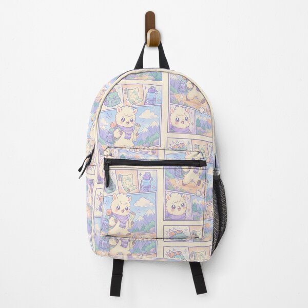 Item preview, Kawaii Mountain Backpacker Llama designed and sold by Gift Phrase Studio.