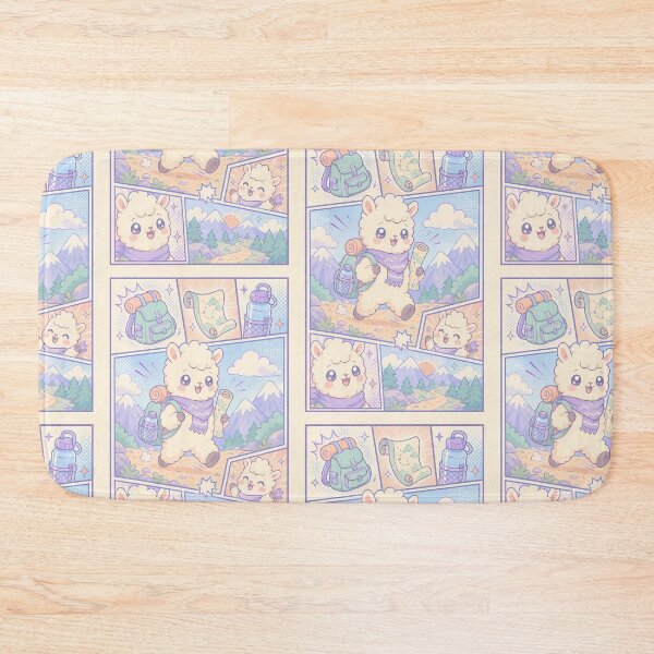 Item preview, Kawaii Mountain Backpacker Llama designed and sold by Gift Phrase Studio.