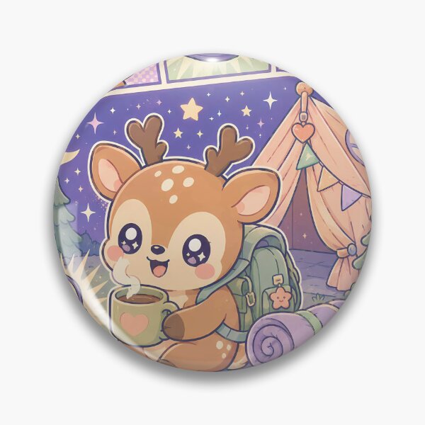 Item preview, Kawaii Cozy Camping Deer designed and sold by Gift Phrase Studio.