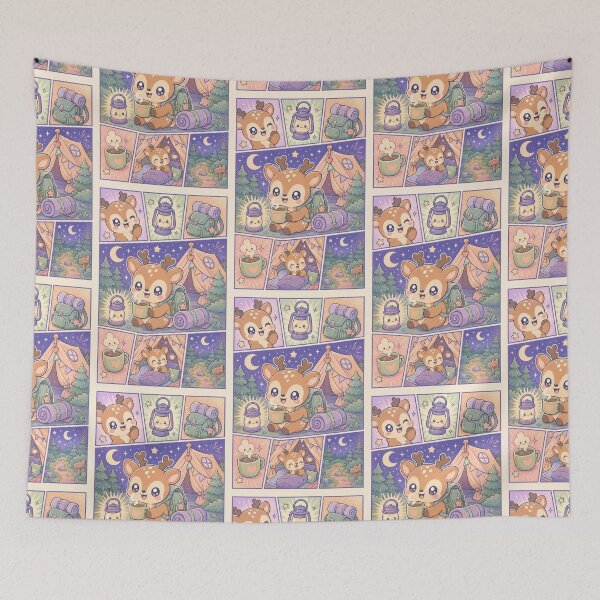 Item preview, Kawaii Cozy Camping Deer designed and sold by Gift Phrase Studio.