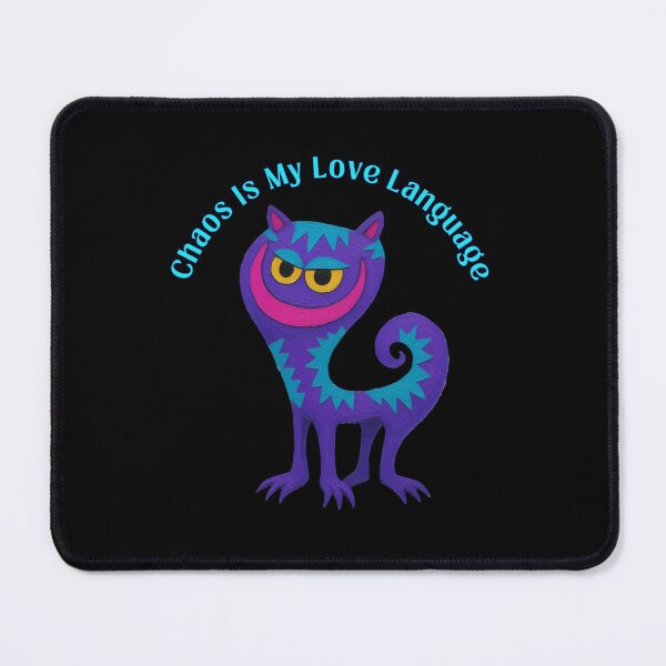 Item preview, Chaos Is My Love Language - Funny Mischievous Purple Cat designed and sold by PatykArt.