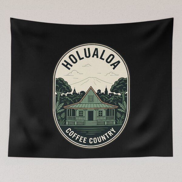 Item preview, Holualoa Hawaii Coffee Country Vintage Travel Emblem designed and sold by k3rstman1.