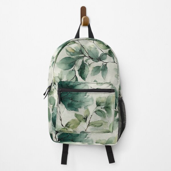 Item preview, Ethereal Forest Canopy Sage and Emerald Watercolor Leaves Pattern designed and sold by Yoruhara.