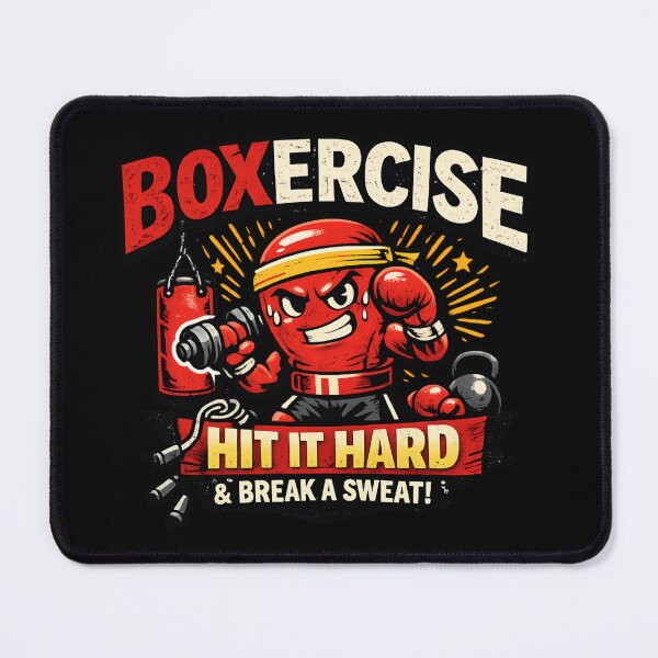 Item preview, Boxercise Hit It Hard and Break a Sweat - Funny Fitness Workout designed and sold by SidTastic .