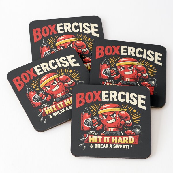 Item preview, Boxercise Hit It Hard and Break a Sweat - Funny Fitness Workout designed and sold by SidTastic .