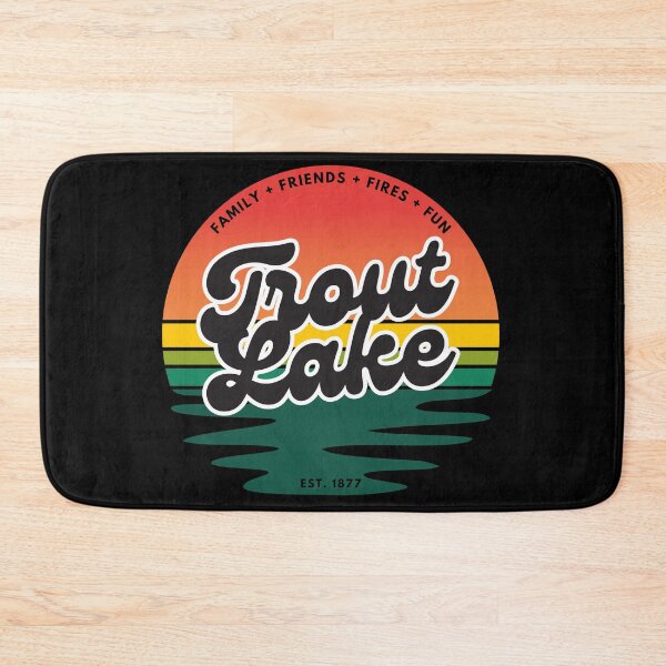 Item preview, Trout Lake EST 1877 Family Friends Fires Fun logo Adirondack foothills lake 13652 designed and sold by CreativeCurious.