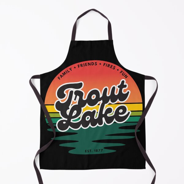 Item preview, Trout Lake EST 1877 Family Friends Fires Fun logo Adirondack foothills lake 13652 designed and sold by CreativeCurious.