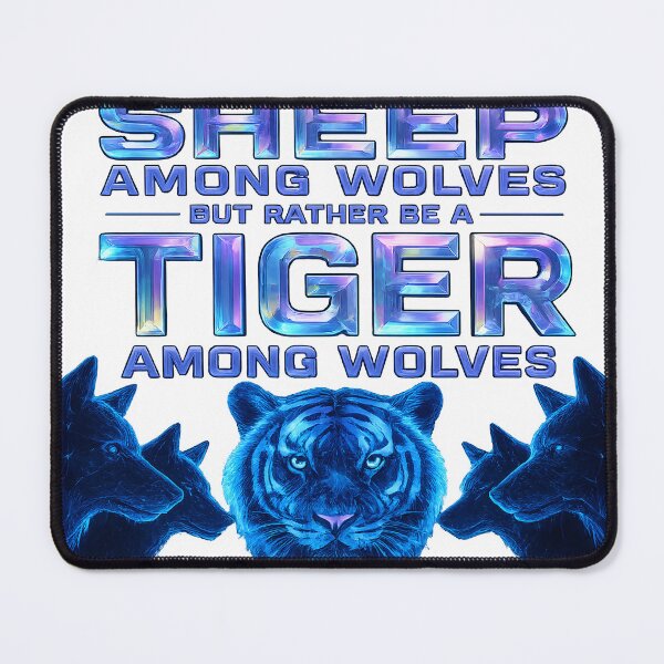Item preview, Be a Tiger Not a Sheep – Neon Alpha Motivation Transparent Streetwear Design designed and sold by Imagetore.