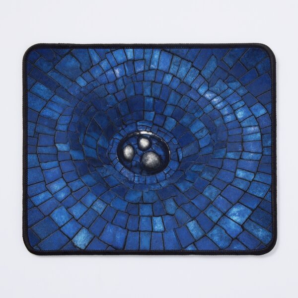 Item preview, Silver Balls in a Blue Tile Circle designed and sold by Curious Echo.