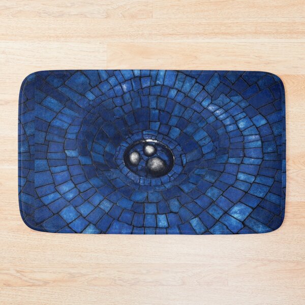 Item preview, Silver Balls in a Blue Tile Circle designed and sold by Curious Echo.