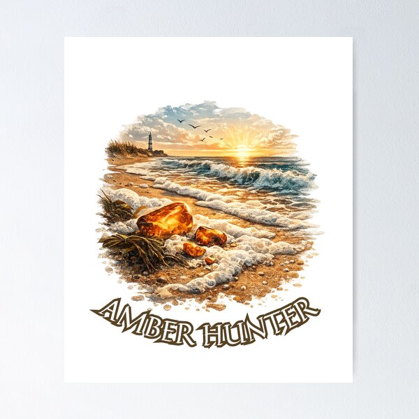 Item preview, Amber Hunter Gift Idea For Rockhounders designed and sold by Glitch-Cult.