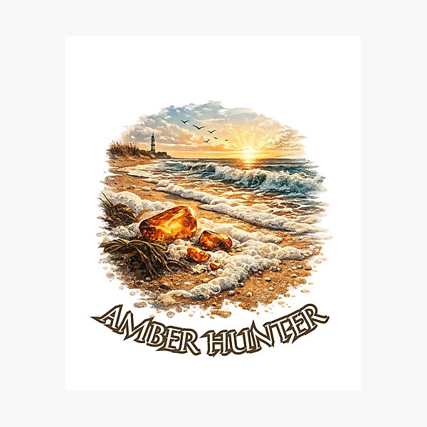 Item preview, Amber Hunter Gift Idea For Rockhounders designed and sold by Glitch-Cult.
