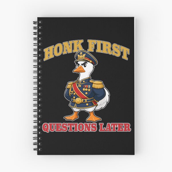 Item preview, Honk First Questions Later Goose Commander Mascot designed and sold by Karma Design.