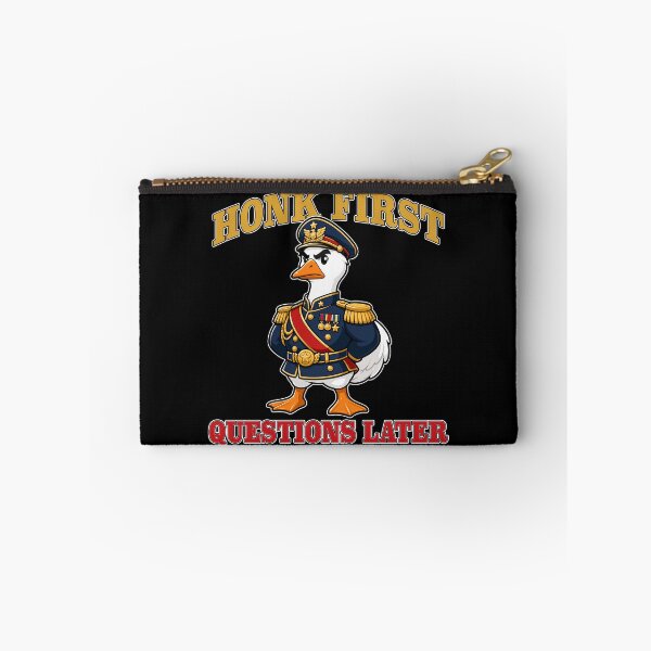 Item preview, Honk First Questions Later Goose Commander Mascot designed and sold by Karma Design.