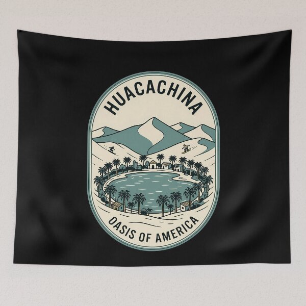 Item preview, Huacachina Oasis of America Vintage Travel Emblem designed and sold by k3rstman1.