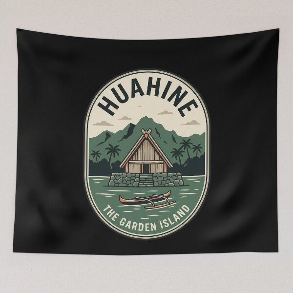 Item preview, Huahine French Polynesia Vintage Travel Emblem designed and sold by k3rstman1.