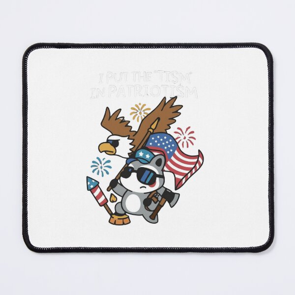 Item preview, I Put The Tism In Patriotism Funny Raccoon Eagle designed and sold by SiarheiYur.
