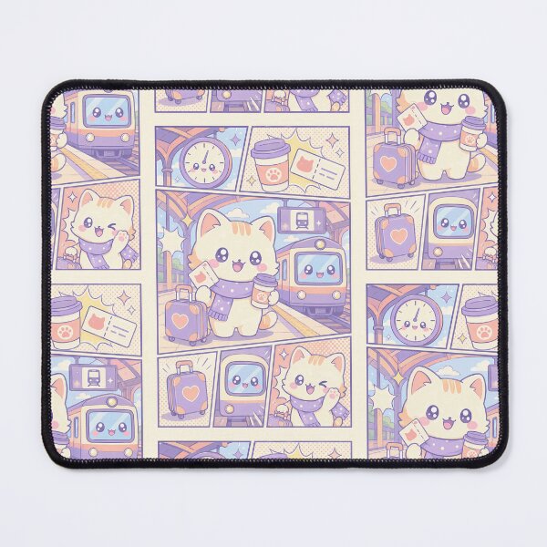 Item preview, Kawaii Cat Train Station Traveler designed and sold by Gift Phrase Studio.