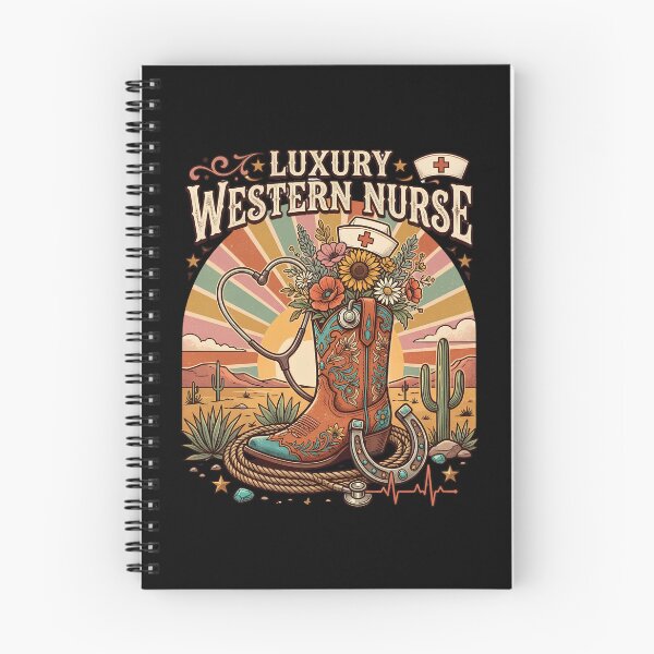 Item preview, Retro Luxury Western Nurse Cowboy Boot Floral Desert Medical T-Shirt designed and sold by PACS0011.
