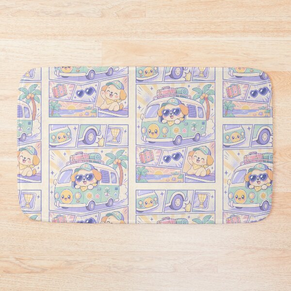 Item preview, Kawaii Puppy Camper Van Vacation designed and sold by Gift Phrase Studio.