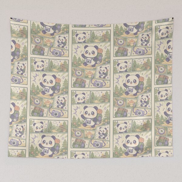 Item preview, Kawaii Panda Forest Backpacker designed and sold by Gift Phrase Studio.